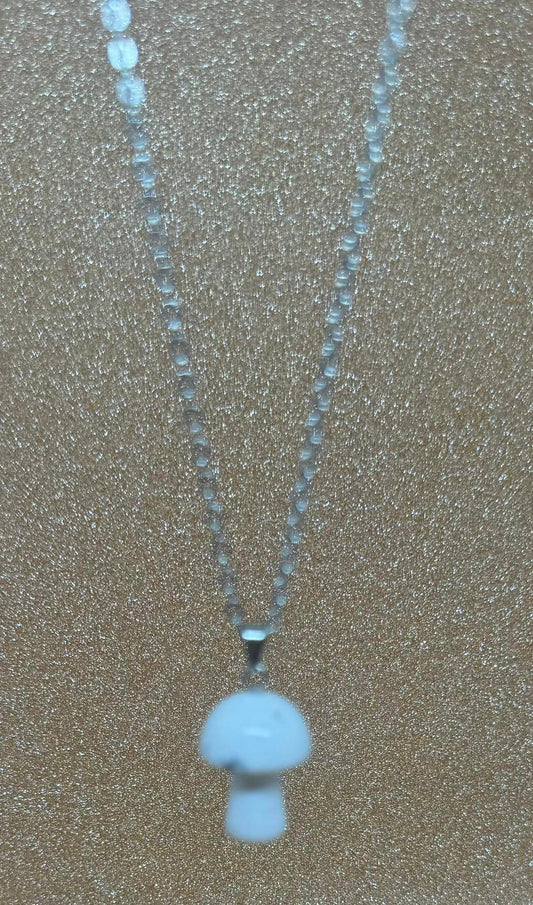 Howlite Mushroom Necklace