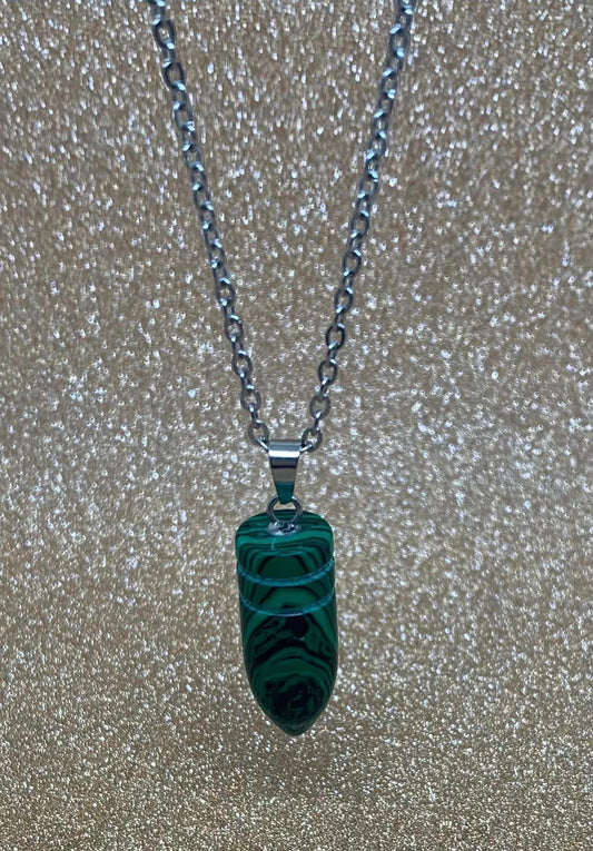 Malachite Bullet Necklace