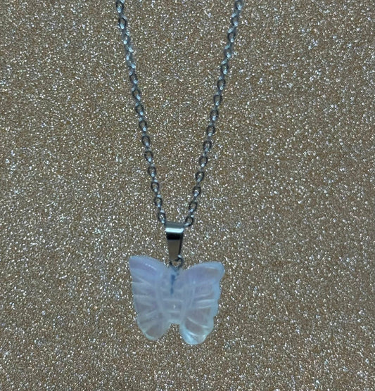 Opalite Butterfly Necklace