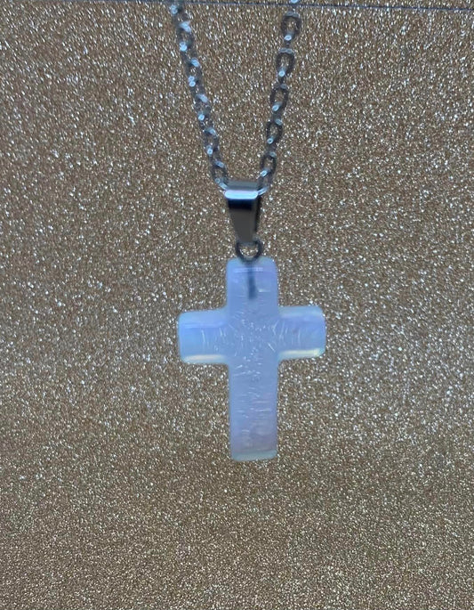 Opalite Cross Necklace