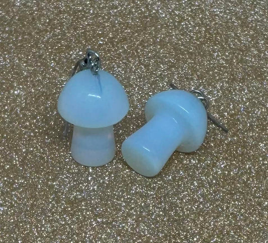 Opalite Mini Mushroom Earrings