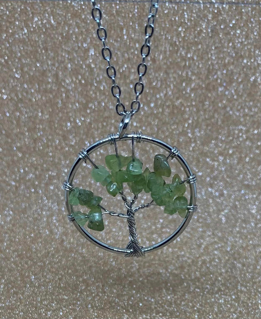 Peridot Tree of Life Necklace