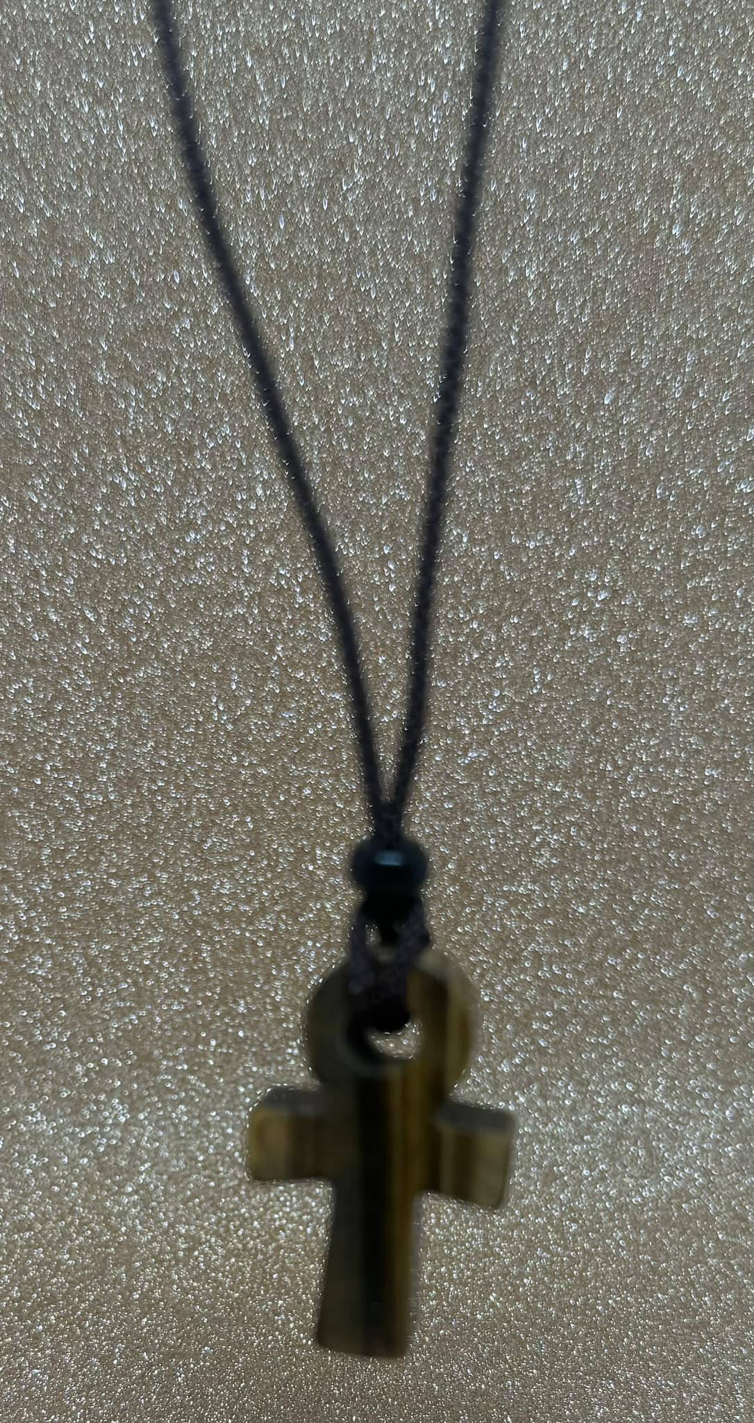 Tiger's Eye Ankh Necklace