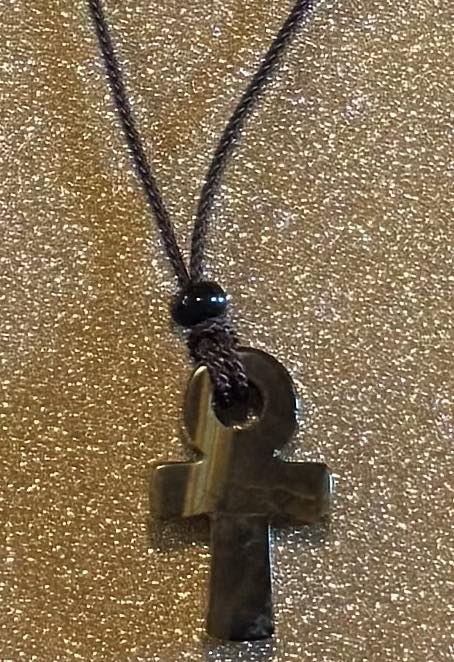 Tiger's Eye Ankh Necklace