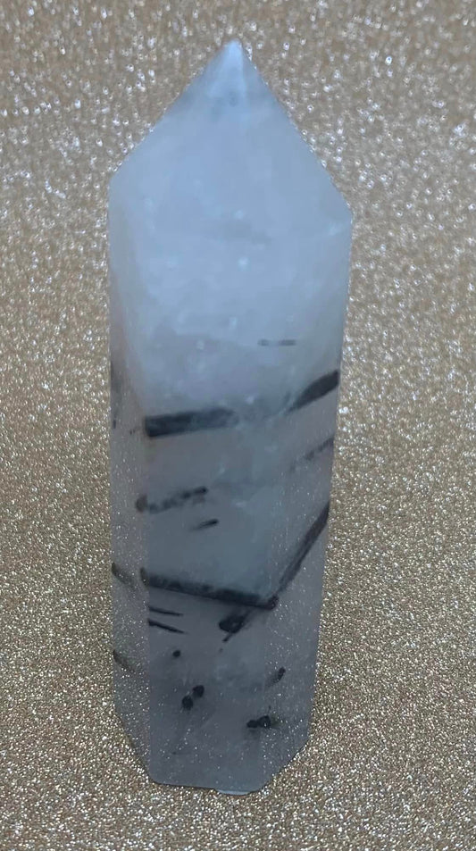 Black Tourmalinated Quartz Tower
