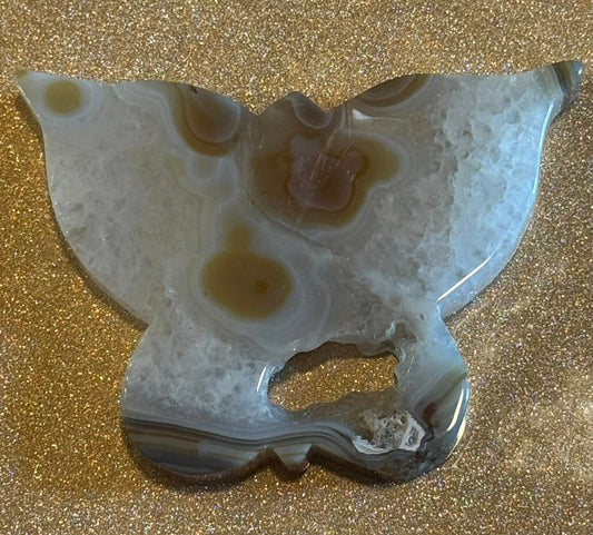 Agate Butterfly Carving